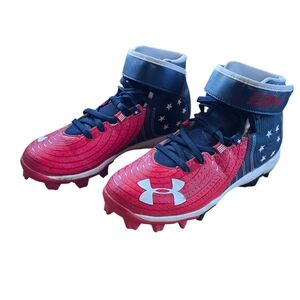 Under Armour Youth Red and Blue Star baseball cleats